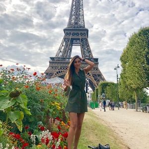 Army green free people dress